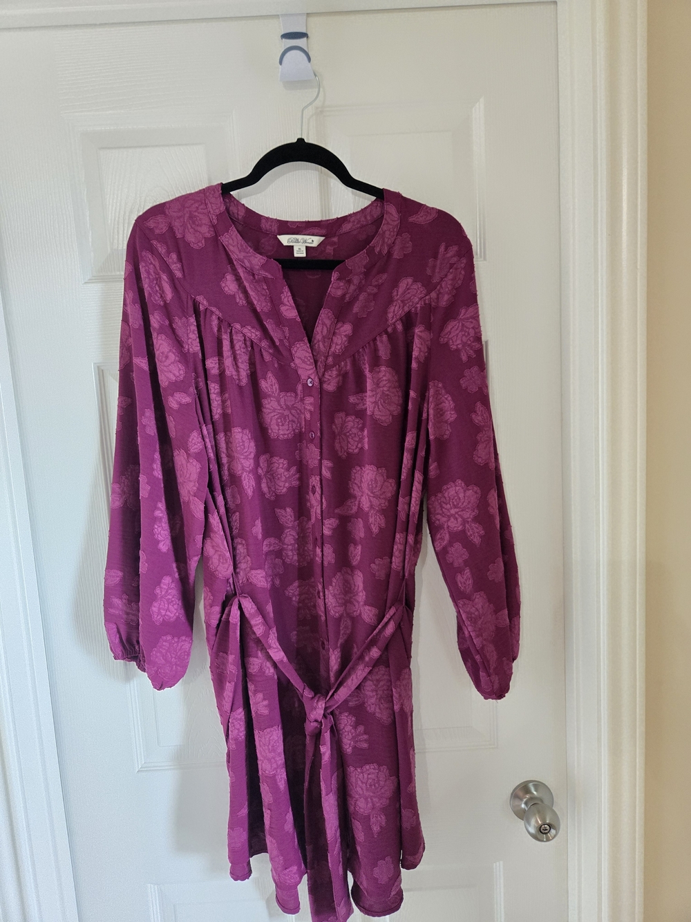 The Pioneer Woman Fuchsia Floral Midi Tunic Dress